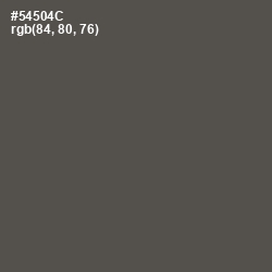 #54504C - Fuscous Gray Color Image