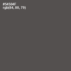 #54504F - Fuscous Gray Color Image