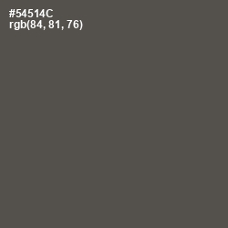 #54514C - Fuscous Gray Color Image