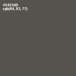 #54534D - Fuscous Gray Color Image