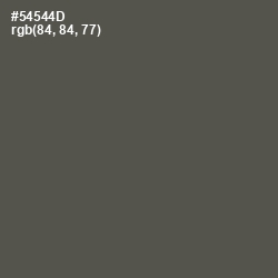 #54544D - Fuscous Gray Color Image