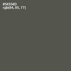 #54554D - Fuscous Gray Color Image