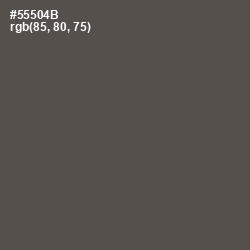 #55504B - Fuscous Gray Color Image