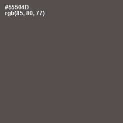 #55504D - Fuscous Gray Color Image