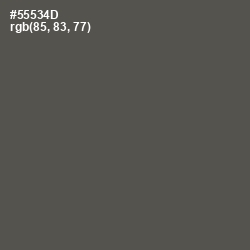 #55534D - Fuscous Gray Color Image