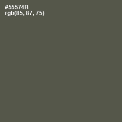 #55574B - Fuscous Gray Color Image