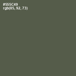 #555C49 - Fuscous Gray Color Image