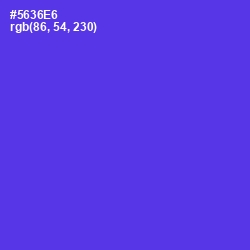 #5636E6 - Purple Heart Color Image