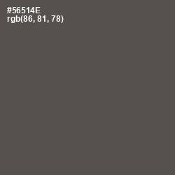 #56514E - Fuscous Gray Color Image