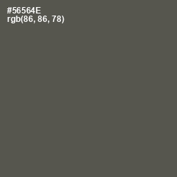 #56564E - Fuscous Gray Color Image