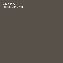 #57514A - Fuscous Gray Color Image