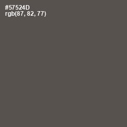 #57524D - Fuscous Gray Color Image