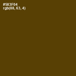 #583F04 - Saddle Brown Color Image