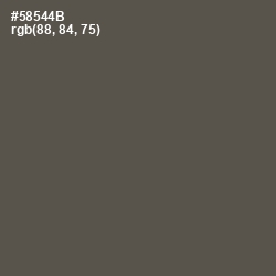 #58544B - Fuscous Gray Color Image