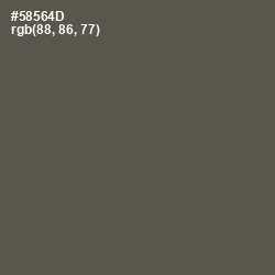 #58564D - Fuscous Gray Color Image
