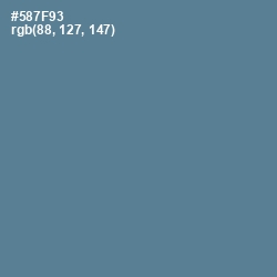 #587F93 - Kashmir Blue Color Image