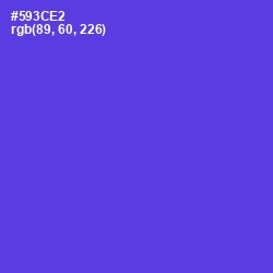 #593CE2 - Purple Heart Color Image