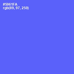 #5961FA - Royal Blue Color Image