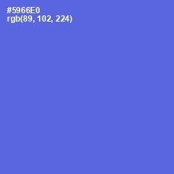 #5966E0 - Royal Blue Color Image