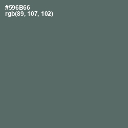 #596B66 - Shuttle Gray Color Image