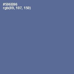 #596B96 - Waikawa Gray Color Image