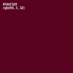 #5A0320 - Bordeaux Color Image