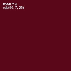 #5A0719 - Maroon Oak Color Image