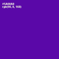 #5A08A8 - Purple Color Image