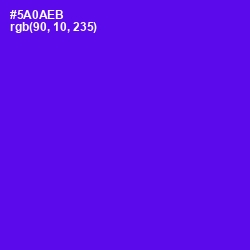 #5A0AEB - Purple Heart Color Image