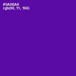 #5A0BA6 - Purple Color Image