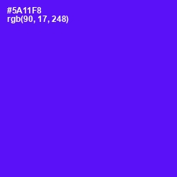 #5A11F8 - Purple Heart Color Image