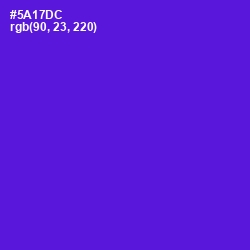 #5A17DC - Purple Heart Color Image