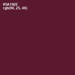 #5A192E - Wine Berry Color Image