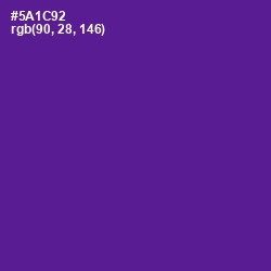 #5A1C92 - Pigment Indigo Color Image