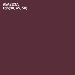 #5A2D3A - Congo Brown Color Image