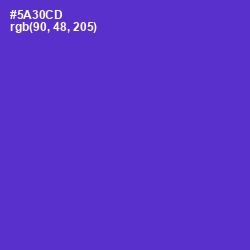 #5A30CD - Purple Heart Color Image