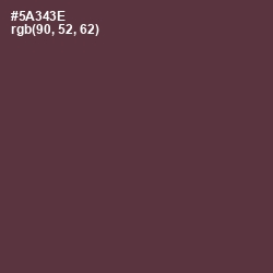 #5A343E - Congo Brown Color Image