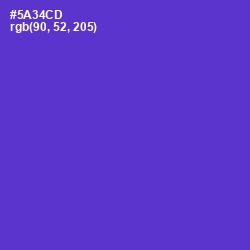 #5A34CD - Purple Heart Color Image