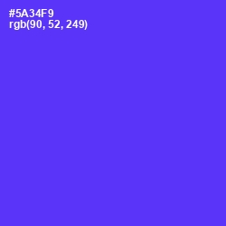 #5A34F9 - Purple Heart Color Image