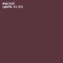 #5A353F - Congo Brown Color Image