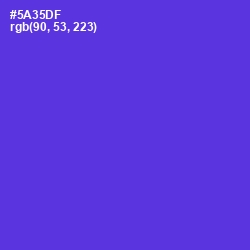 #5A35DF - Purple Heart Color Image