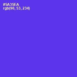 #5A35EA - Purple Heart Color Image