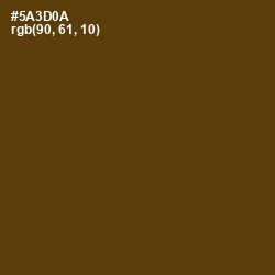 #5A3D0A - Saddle Brown Color Image