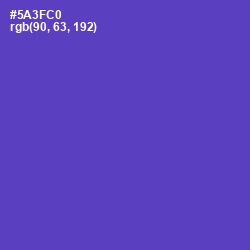#5A3FC0 - Purple Heart Color Image
