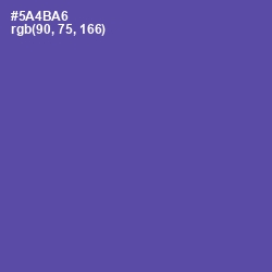 #5A4BA6 - Butterfly Bush Color Image