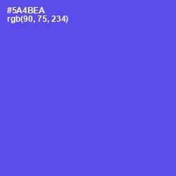 #5A4BEA - Royal Blue Color Image