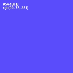 #5A4BFB - Royal Blue Color Image