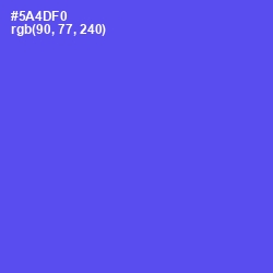 #5A4DF0 - Royal Blue Color Image