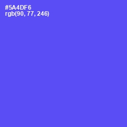 #5A4DF6 - Royal Blue Color Image