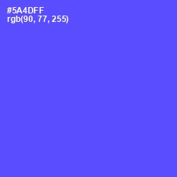 #5A4DFF - Royal Blue Color Image